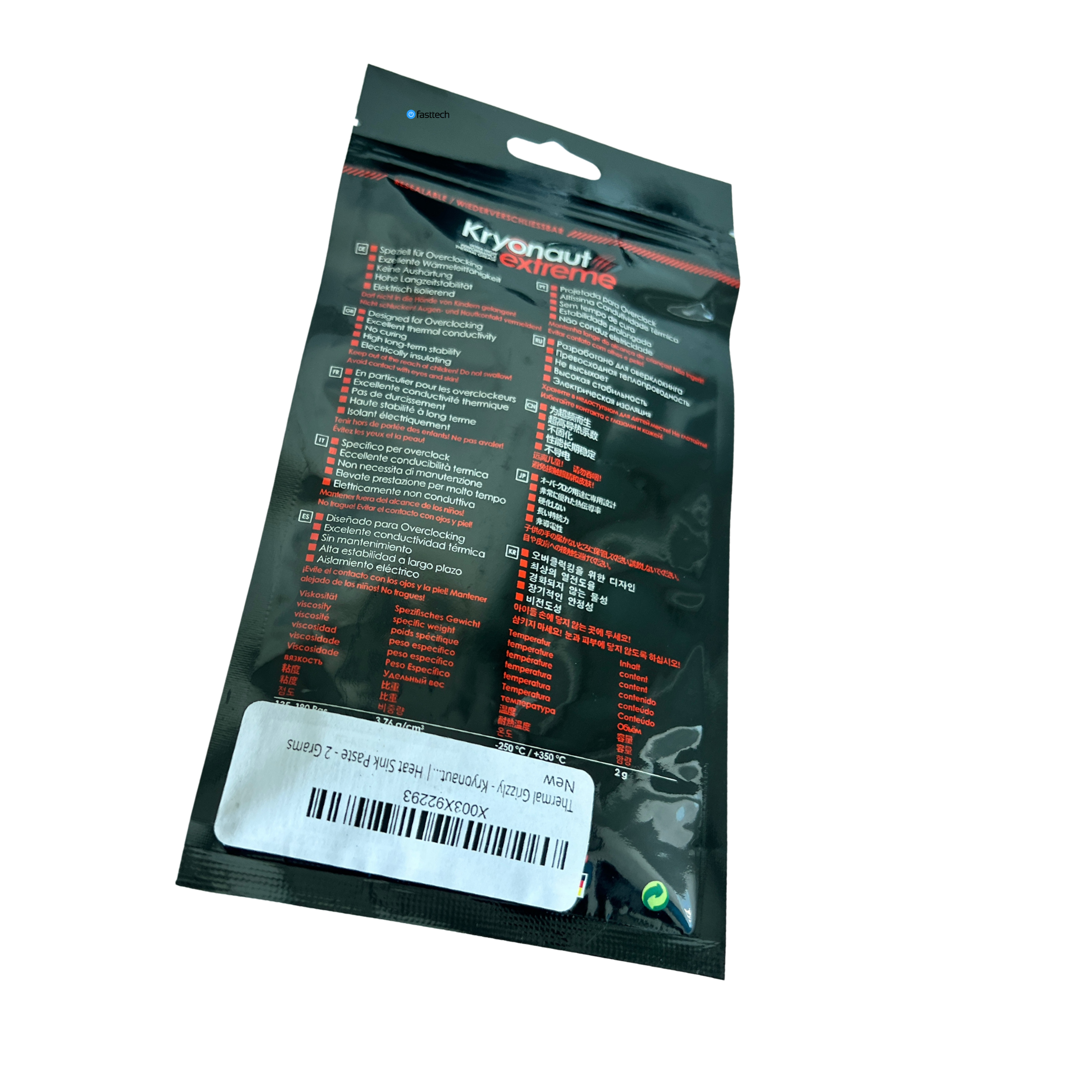 Thermal Grizzly Kryonaut Extreme Thermal Paste - 2g - Fasttech